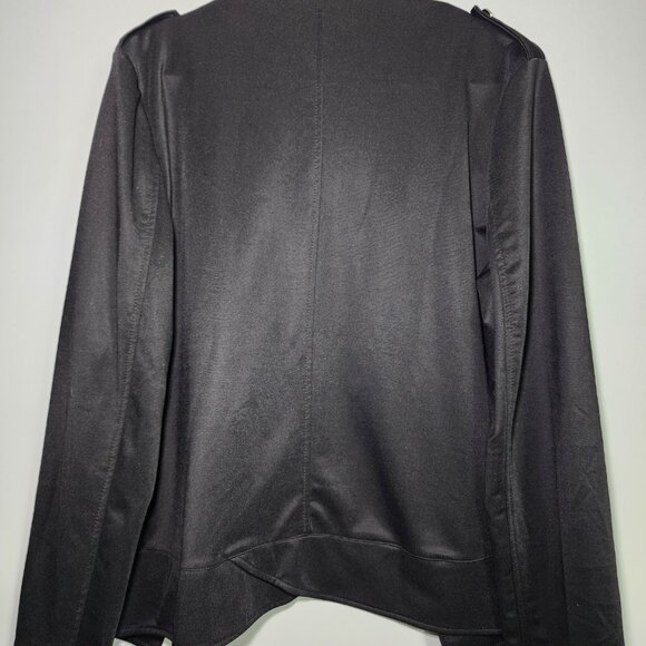 Black Chic Military-inspired blazer, jacket,  lightweight, mix blend material, l - Picture 11 of 13
